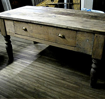 Reclaimed and Salvage Furniture. Tables, desks, benches.