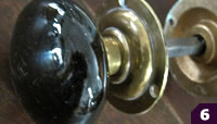 Black porcelain doorknob
