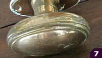 Oval cast brass doorknob