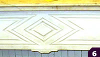 White marble mantel