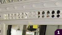 Eastlake style mirror painted white