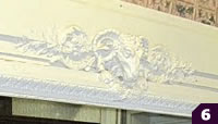 Overmantel mirror with Rams head centerpiece