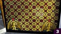 church window,  design is a heavy decal