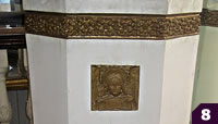 church statue base - plaster
