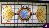 Yellow, Brown, Blue stained glass